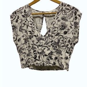 Midnight sky tie back Crop‎ top size L